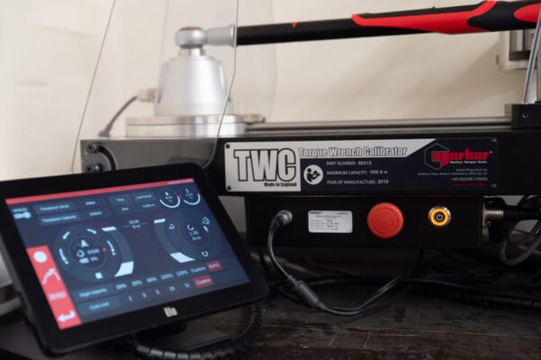 Image of torque wrench calibration machinery